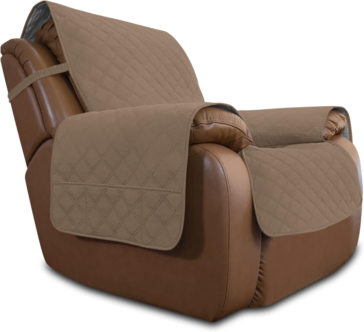 Easy-Going Waterproof Non-Slip Couch Cover, Small Recliner, Chocolate