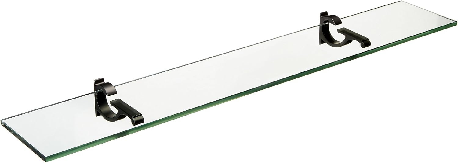 Spancraft 8" x 36" Chrome Floating Glass Shelf