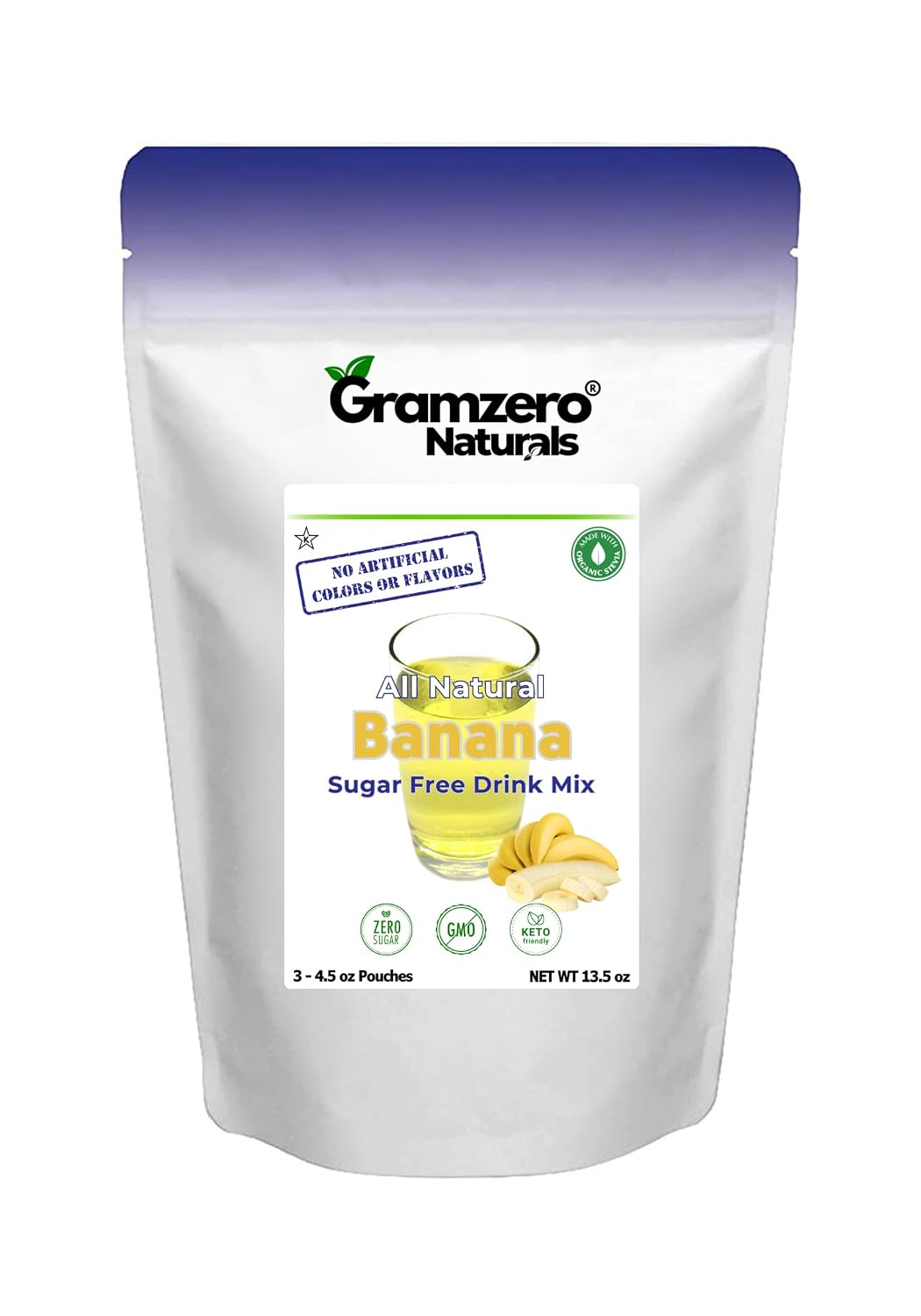 GramZero Raspberry Blush, Sugar Free Drink Mix, Pitcher Pack, Great For Nutrition Club Loaded Tea, Zero Calorie, Stevia Sweetened