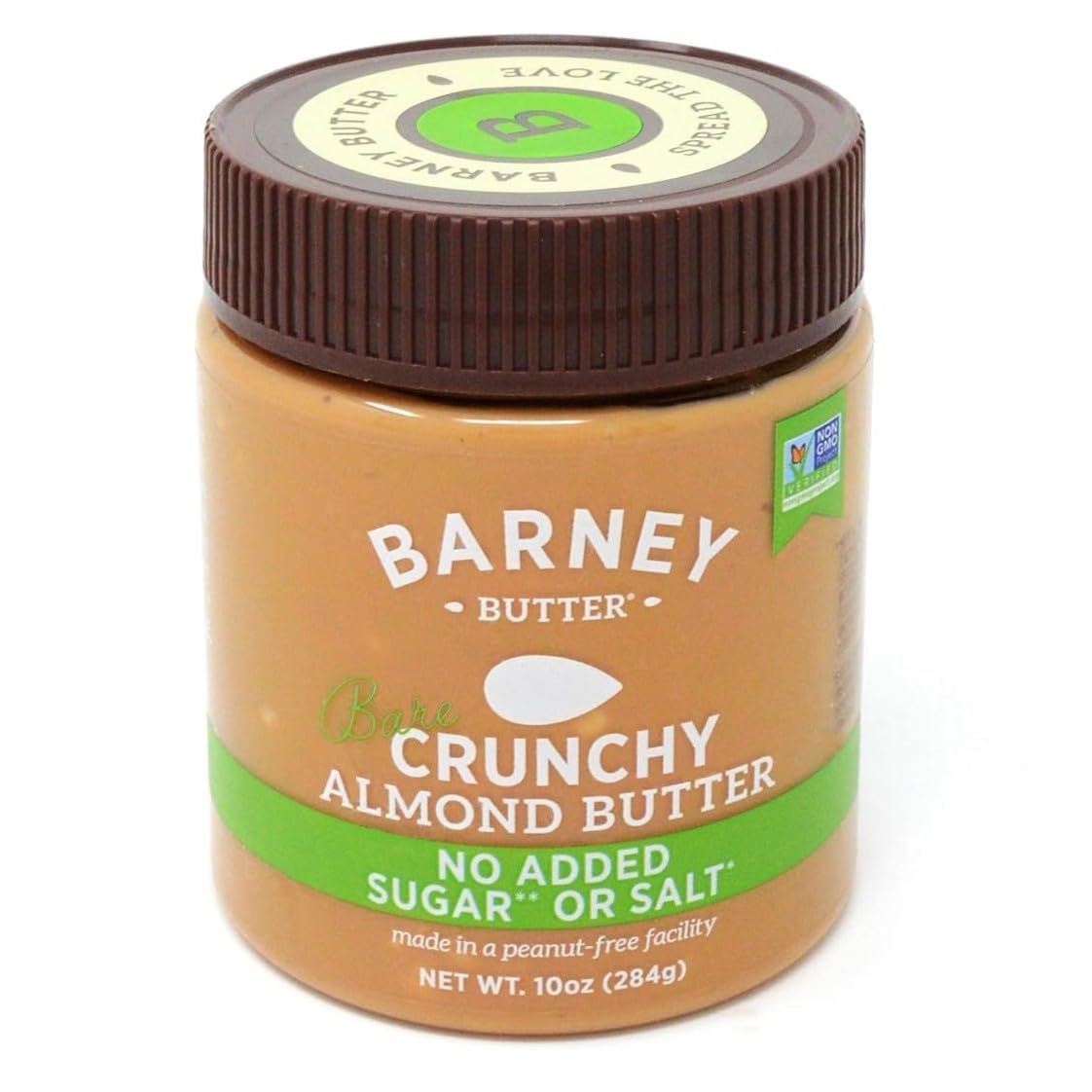 Barney Butter Almond Butter, Bare Smooth, 16 Ounce Jar, No Added Sugar or Salt, Skin-Free Almonds, No Stir, Non-GMO, Gluten Free, Keto, Paleo, Vegan
