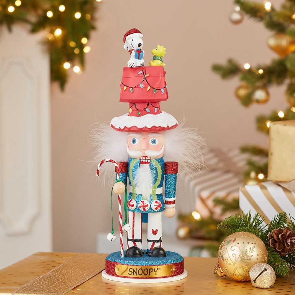 Kurt Adler Peanuts Snoopy Dog House Hollywood Nutcracker