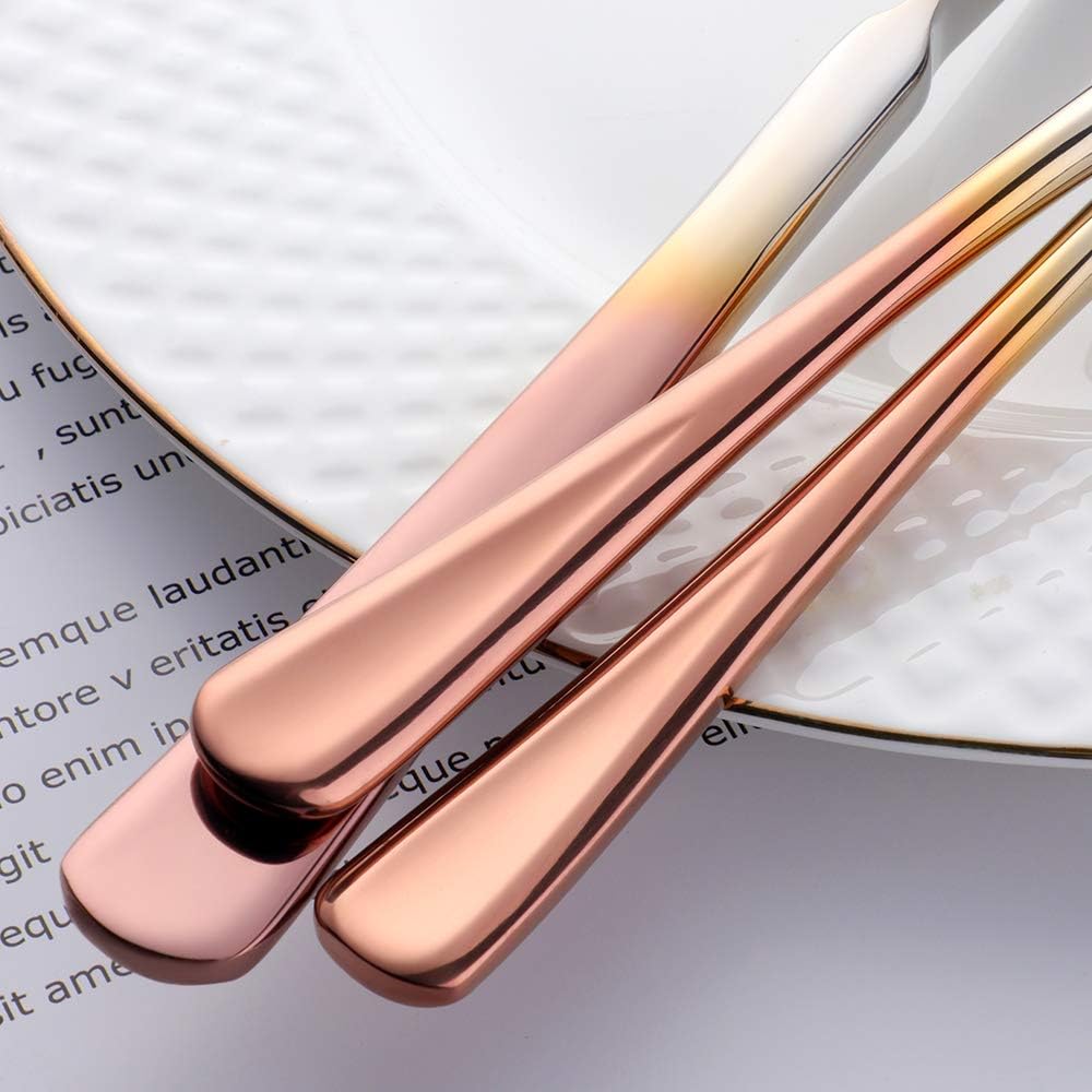 Silverware Set Stainless Steel 20 Piece Flatware Set Kitchen Cutlery Heavyweigh Utensil Service for 4 Include Knife Fork Spoon, Mirror Finish