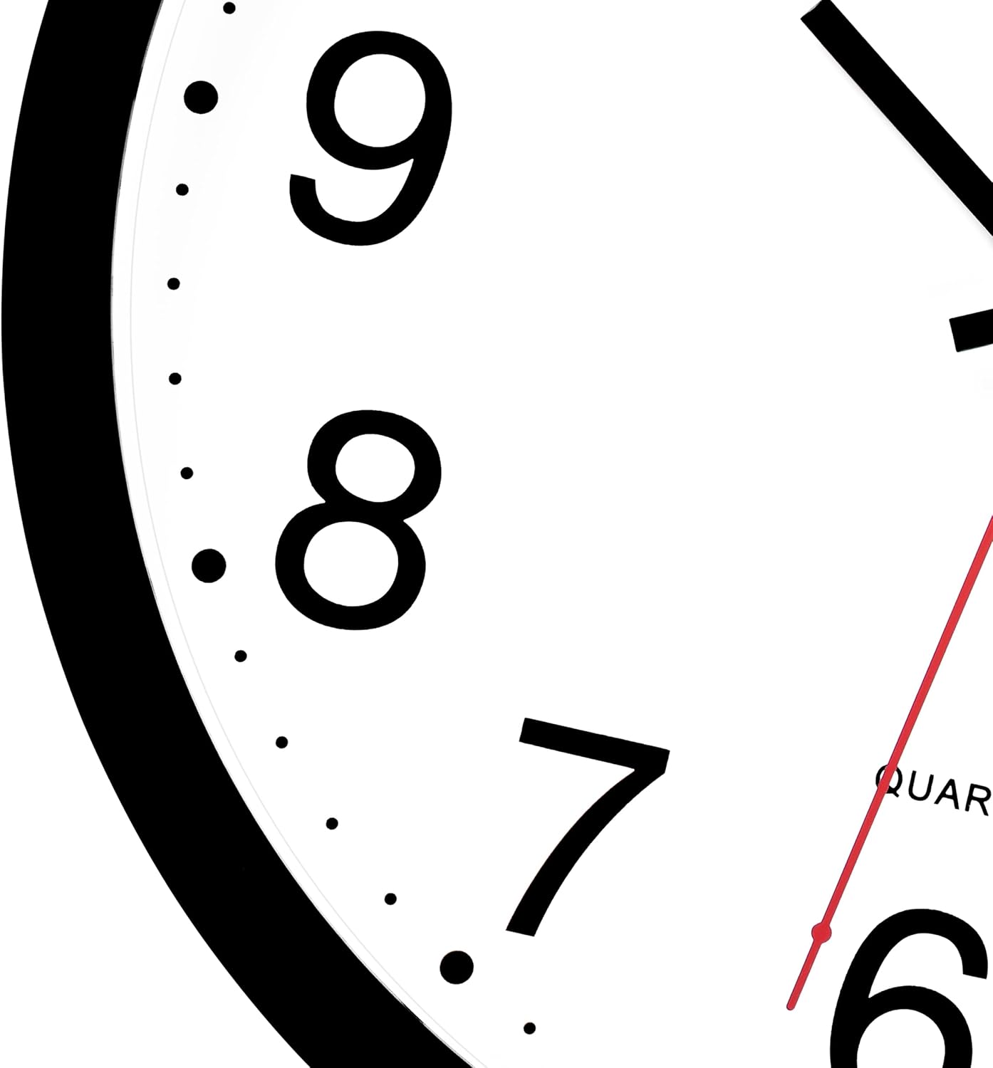 Foxtop 12 Inch Wall Clock Silent Battery Operated Analog Clock, Black