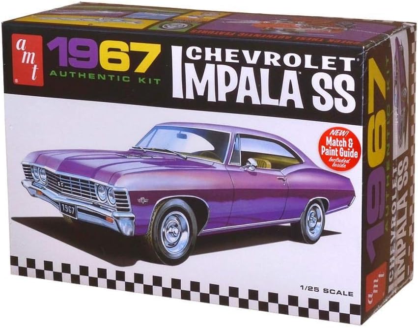 AMT 981 1967 Chevrolet Impala SS 1:25 Scale Plastic Model Kit - Requires Assembly