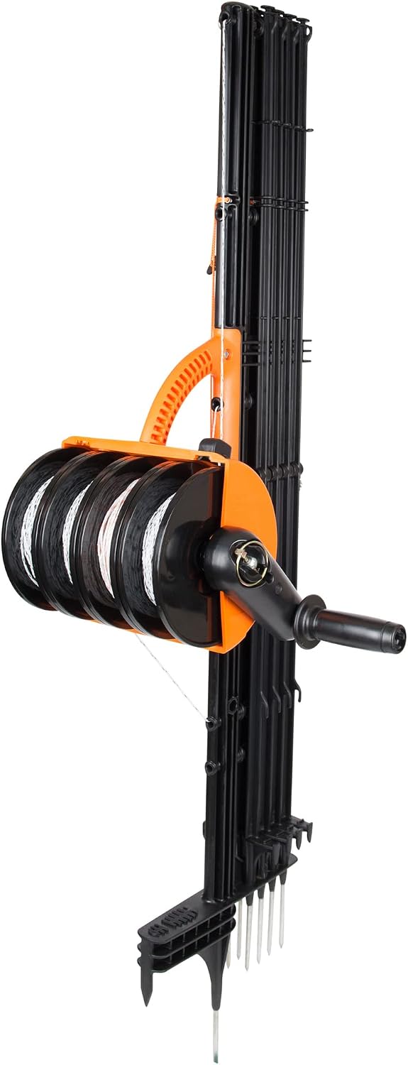 Gallagher Smart Fence 2 Portable Electric Fence for Livestock | 328ft of 4-Strand Electric Fencing, Built-In Posts and Reels