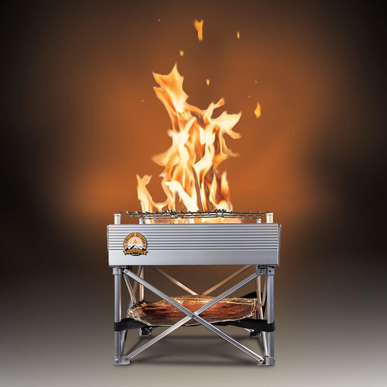 Fireside Outdoor Trailblazer Pop-Up Fire-pit 12"x12" - Camp Stove, Portable Fire Pits for Outside Wood Burning Stove, Portable Grill Charcoal