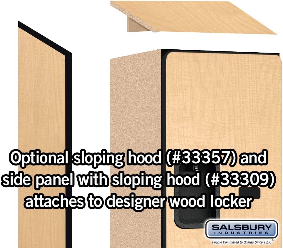 Salsbury Industries Double Tier 'S' Style Designer Wood Locker, Mahogany, 5' 3" x 15"