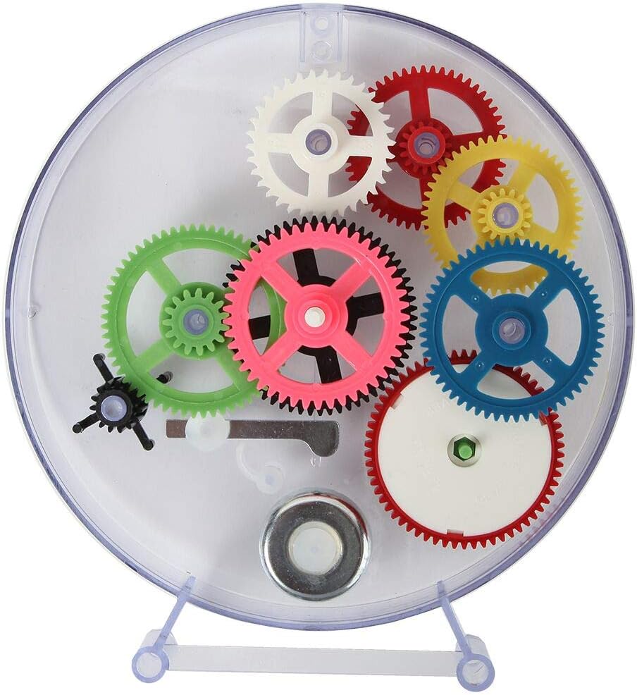 Lily's Home 31 Pieces Do-It-Yourself Children's First Puzzle Clock Kit, No Batteries Required, Learn How Clock Gears Work
