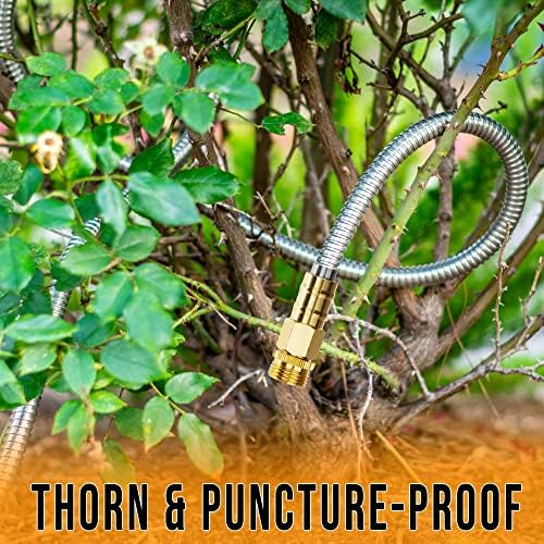 Tardigrade Metal Garden Hose 50 FT, Heavy Duty 304 Stainless Steel Water Hoses, Unmatched Durability, Flexible, No Kink & Tangle, Lightweight