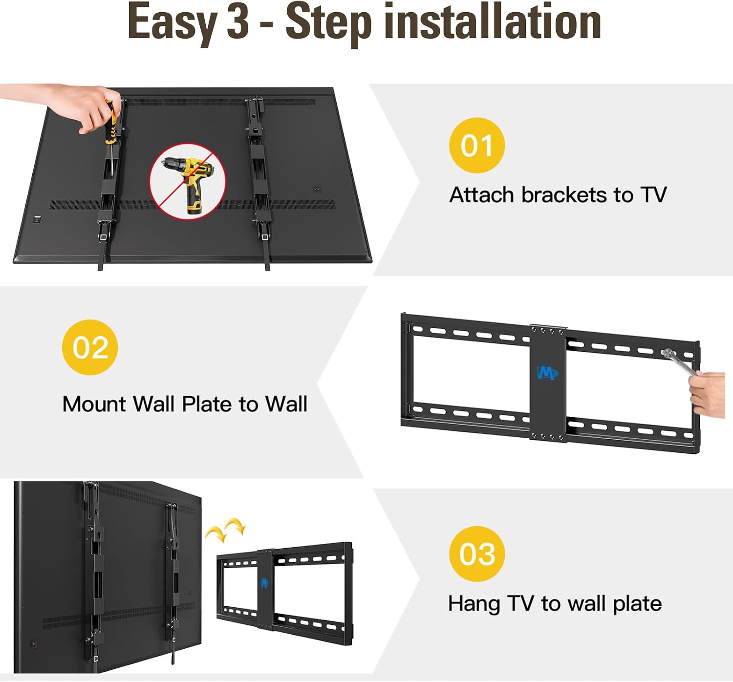 Mounting Dream Tilting TV Wall Mount for Most 37-90 Inch TVs up to 132lbs | Low Profile TV Mount Fits 16", 18", 24" Studs, Max VESA 600x400mm, Wall Mount TV Bracket with Quick Lock & Release, MD2268-LK