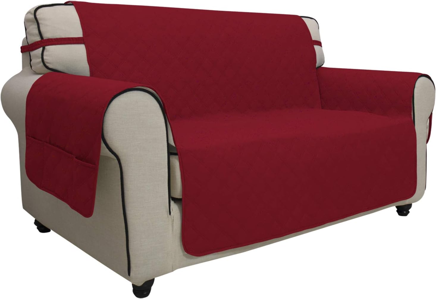 Easy-Going Waterproof Non-Slip Couch Cover, Small Recliner, Chocolate