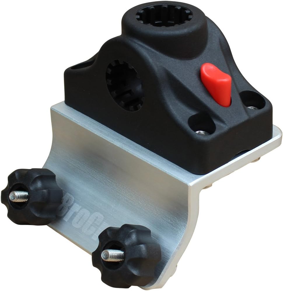 Brocraft Power Lock Rod Holder for for Lund Boat Sport Track / G3 Boat / 45 Degree Crestliner Suremount/WAR Eagle/Excel Boat - 45 Degree Track System