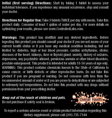 CONTROLLED LABS Orange Triad, Multivitamin/Joint/Digestion/Immune, 45 Serv | Daily Supplement, Vitamin A, B6, B12, C, D, Iron Free Sports Vitamin, Supports Joints, Digestion, Immune Function, Magnesium