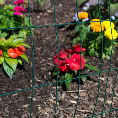 YARDGARD – 2 in. x 3 in. Mesh Welded Wire Fence – 24 in. x 50 ft. 16‑Gauge Green Vinyl Coated Galvanized Steel – for Animal Enclosures