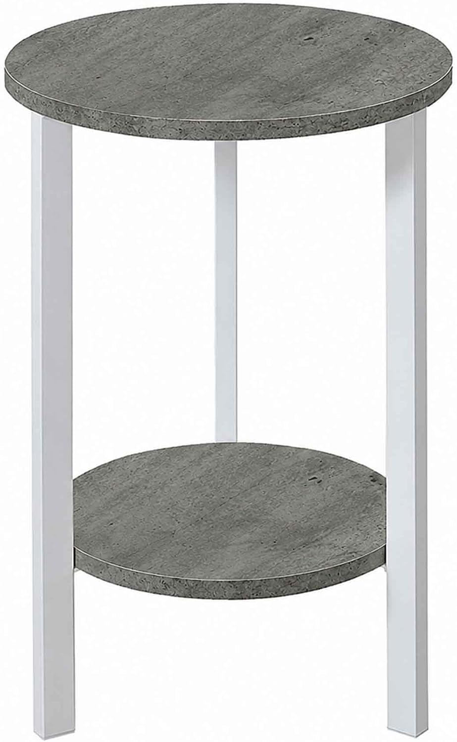 Convenience Concepts Graystone 24 inch 2 Tier Plant Stand - Industrial Stand for Plants, Vases, and Antiques, Urban Modern Design for the Living Room