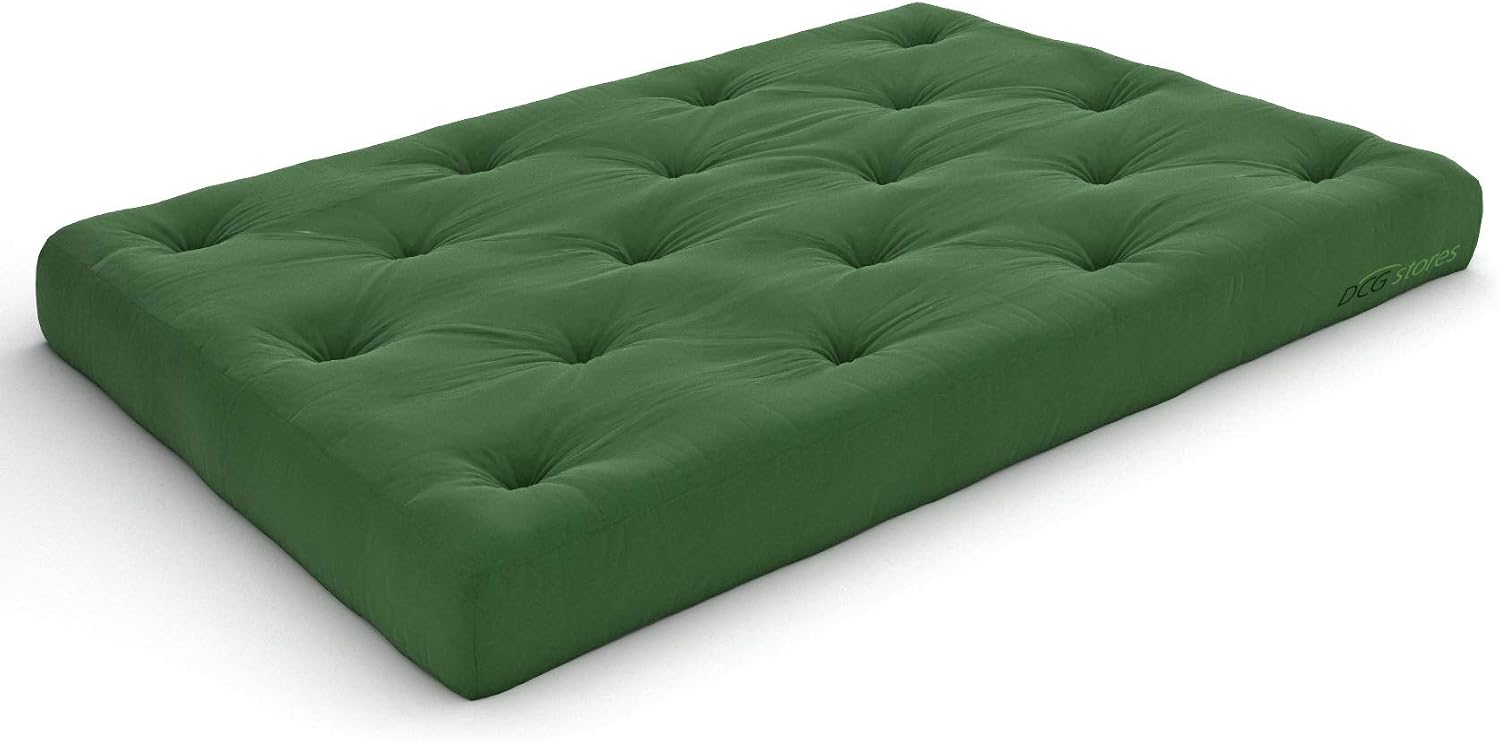 Nirvana Futons Plush, Comfortable 8-Inch Full Futon Mattress, Microfiber Fudge - Made in USA