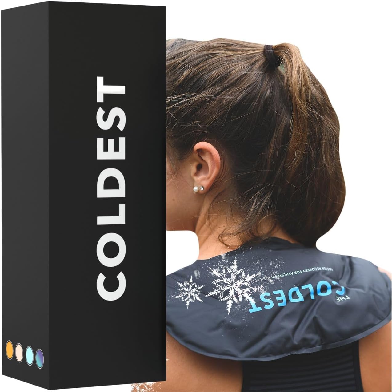 Coldest Neck Shoulder Ice Pack for Injuries Reusable Gel Cold Pack Wrap for Upper Back Pain Relief Cold Compress Therapy for Swelling, Bruises