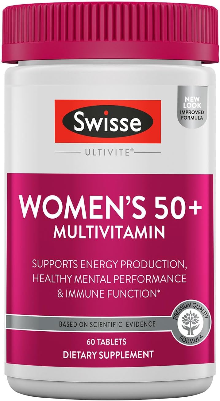 Swisse Ultivite Mens Daily Multivitamins | 50 Vitamins, Antioxidants and Minerals + Adaptogens | Energy, Stress & Immune Support | Mens Vitamins | 120 Tablets
