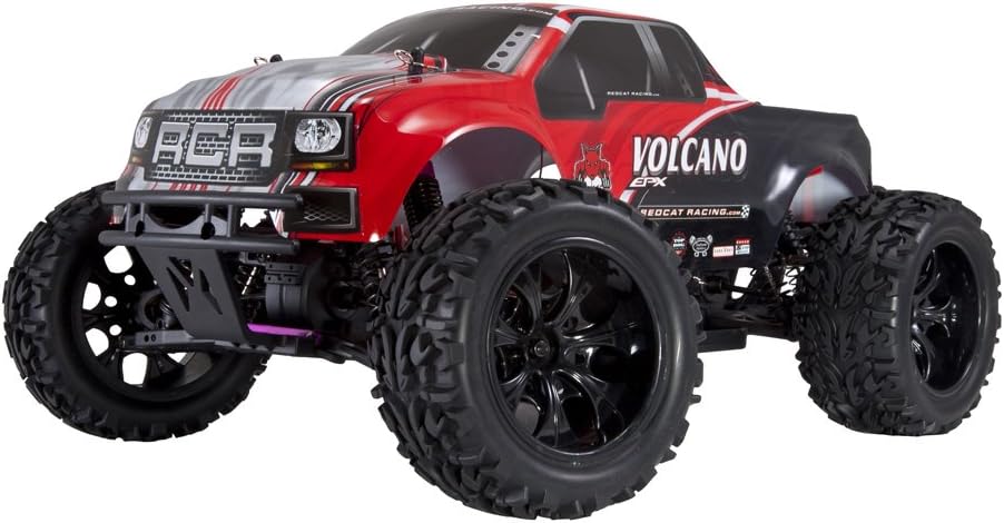 Redcat Racing Volcano EPX 1/10 Scale Electric RC Monster Truck – 4WD RC Truck with 2.4GHz Radio, Waterproof Electronics, 19T Brushed 550 Motor