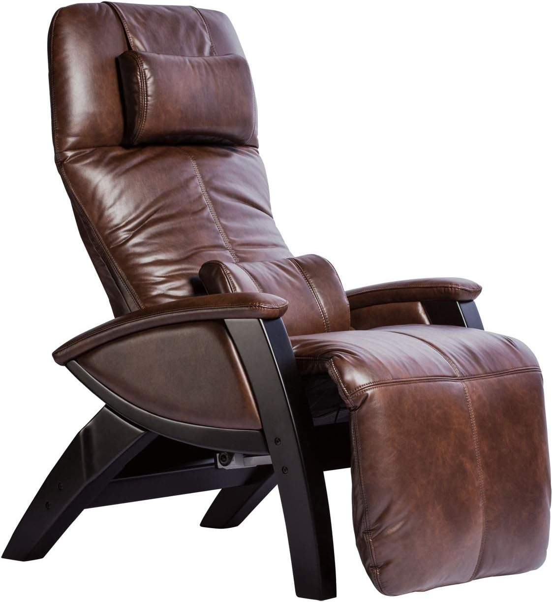 Svago ZGR Plus Zero Gravity Chair (SV395) Vibration Massage Power Recline Memory Foam Pillow Heat Therapy (Chestnut/Black)