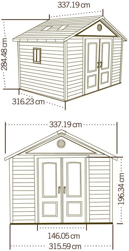 Lifetime 6415 Outdoor Storage Shed, 11 by 13.5 Feet