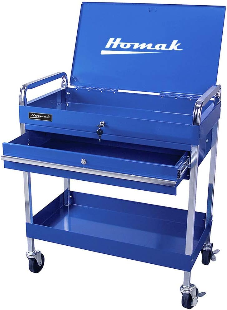 Homak 1-Drawer Flip-Top Utility Service Cart, 31 Inches