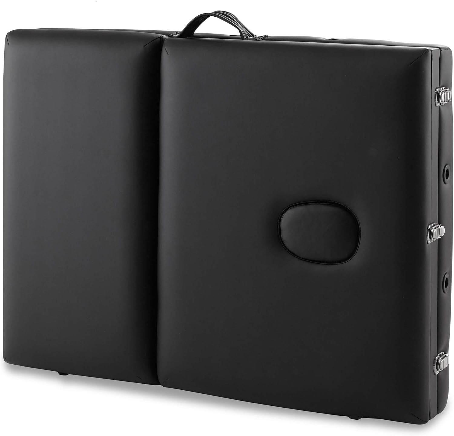 Saloniture Professional Portable Lightweight Tri-Fold Massage Table with Aluminum Legs - Includes Headrest, Face Cradle