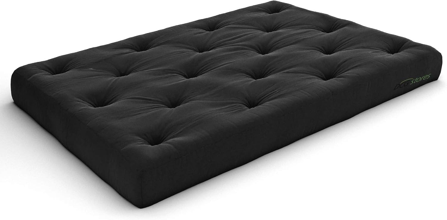 Nirvana Futons Plush, Comfortable 8-Inch Full Futon Mattress, Microfiber Fudge - Made in USA