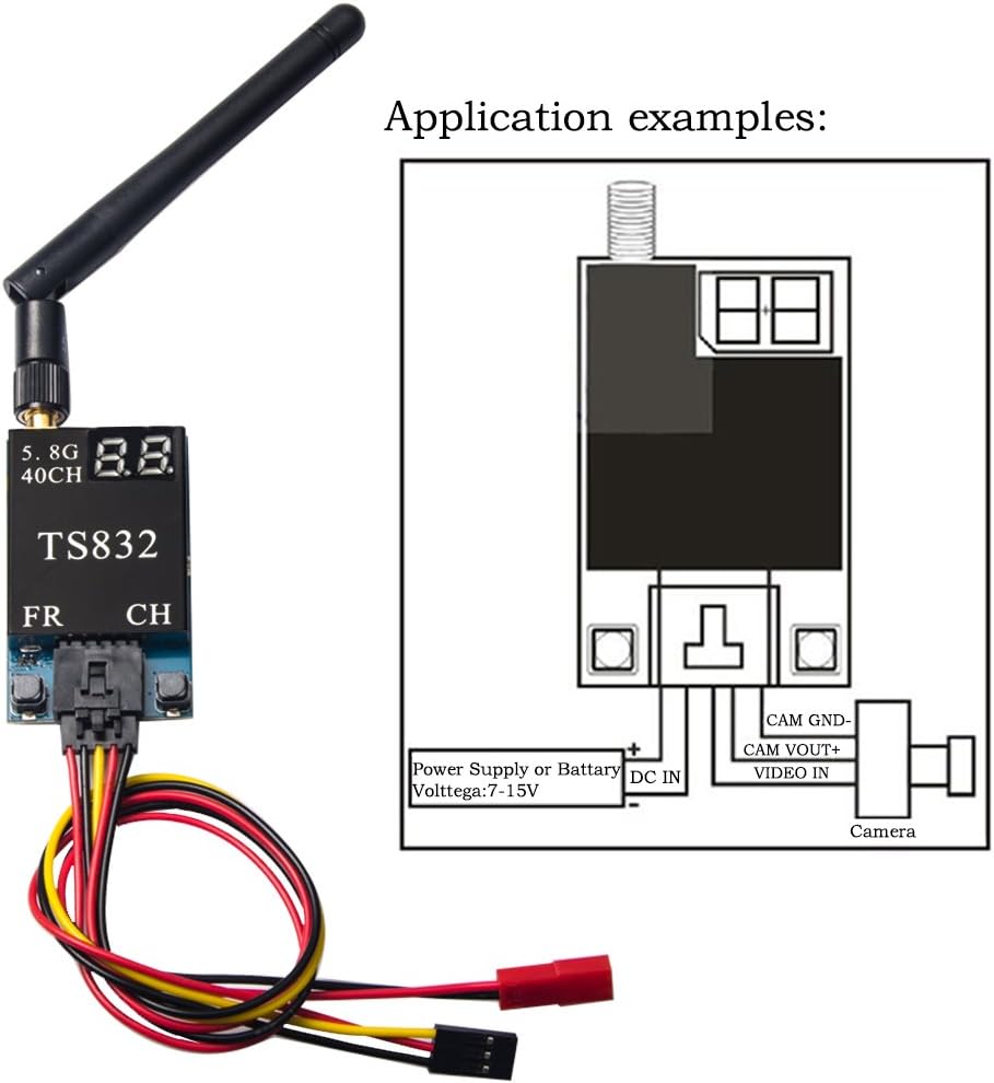 WT832 WR832 5.8GHz 40CH 600mW Wireless FPV Transmitter and Receiver for Drones