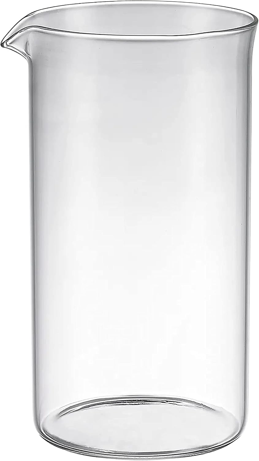 Bruntmor Spare Carafe for French Press, 34 oz French Press replacement Glass, Fire hardened Borosilicate Beaker, 34 ounce
