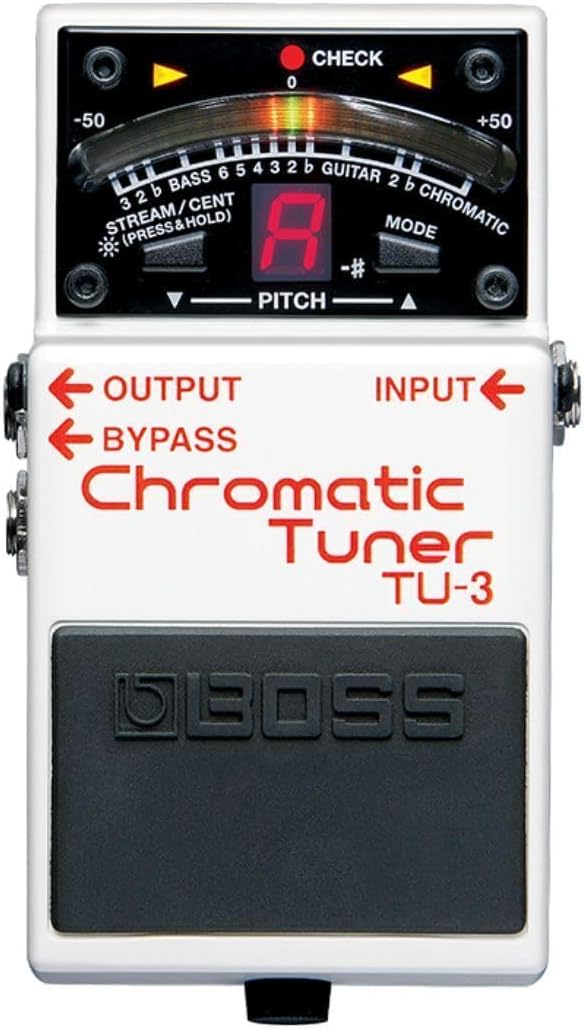 BOSS TU-3 Compact Chromatic Tuner | Perfect for Guitar & Bass | Industry-Standard Performance | Tank-Tough BOSS Stompbox Body | 21-Segment LED Meter