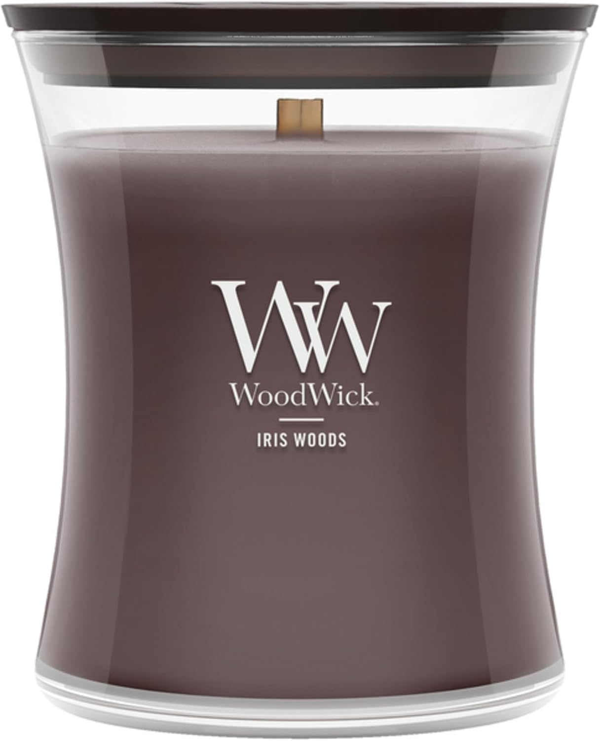 WoodWick Fireside Holiday Candle Gifts for Women and Men, 9.7 oz Medium Hourglass Candle with Crackling Wick