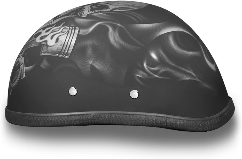 Daytona Helmets Graphics Bicycle Helmets for Men - Novelty Half Helmet with Breathable Liner - Retro Skull Cap – Eagle Headgear with Head Wrap