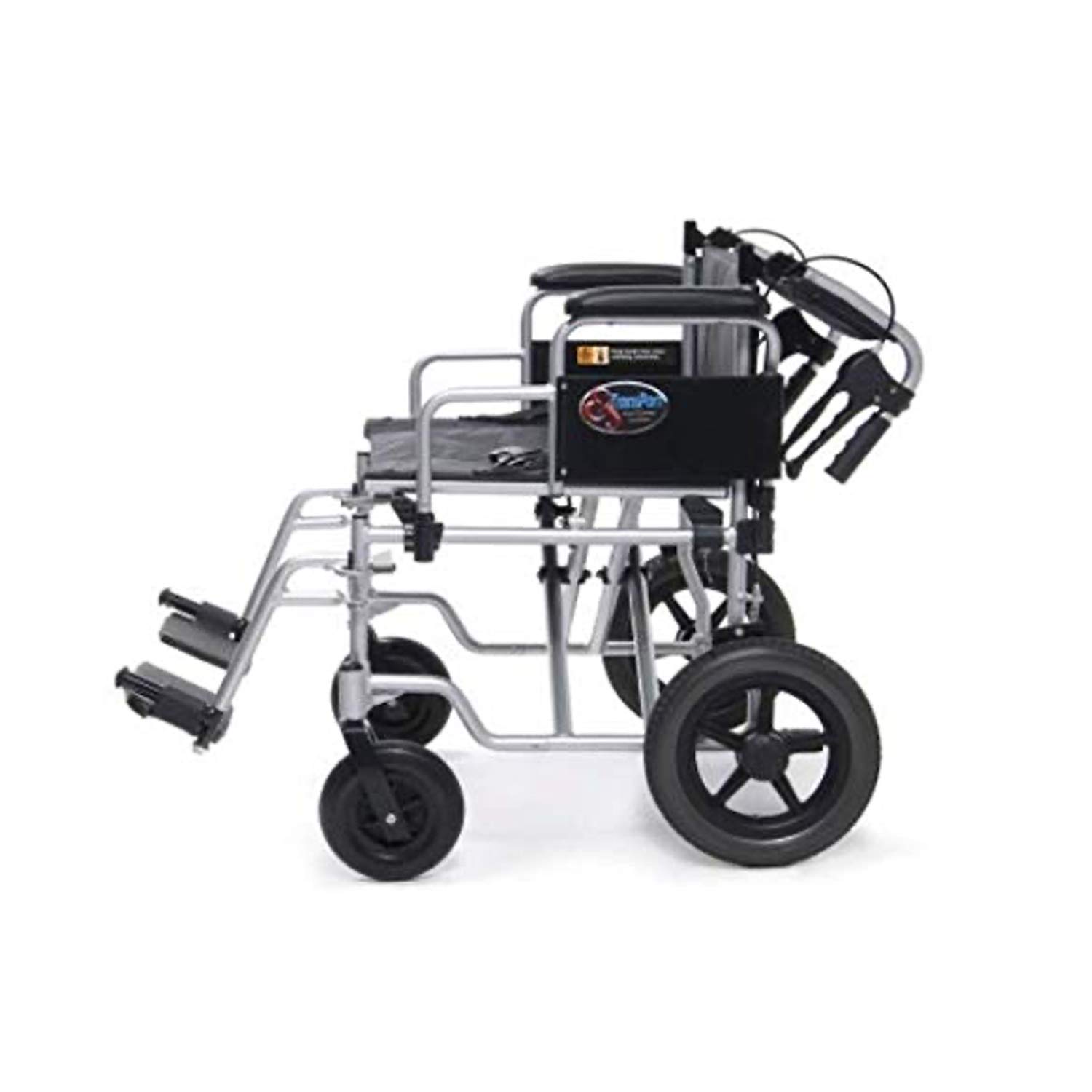 Everest & Jennings Bariatric Transport Wheelchair – Extra-Wide Folding Transit Chair with 24” Seat for Adults & Seniors