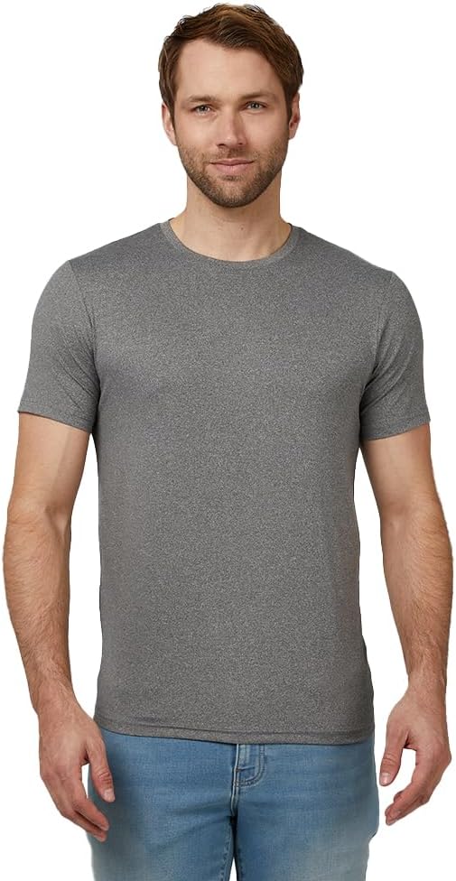 32 Degrees Men's Cool Classic Crewneck T-Shirt, Anti-Odor, Quick Drying, 4-Way Stretch