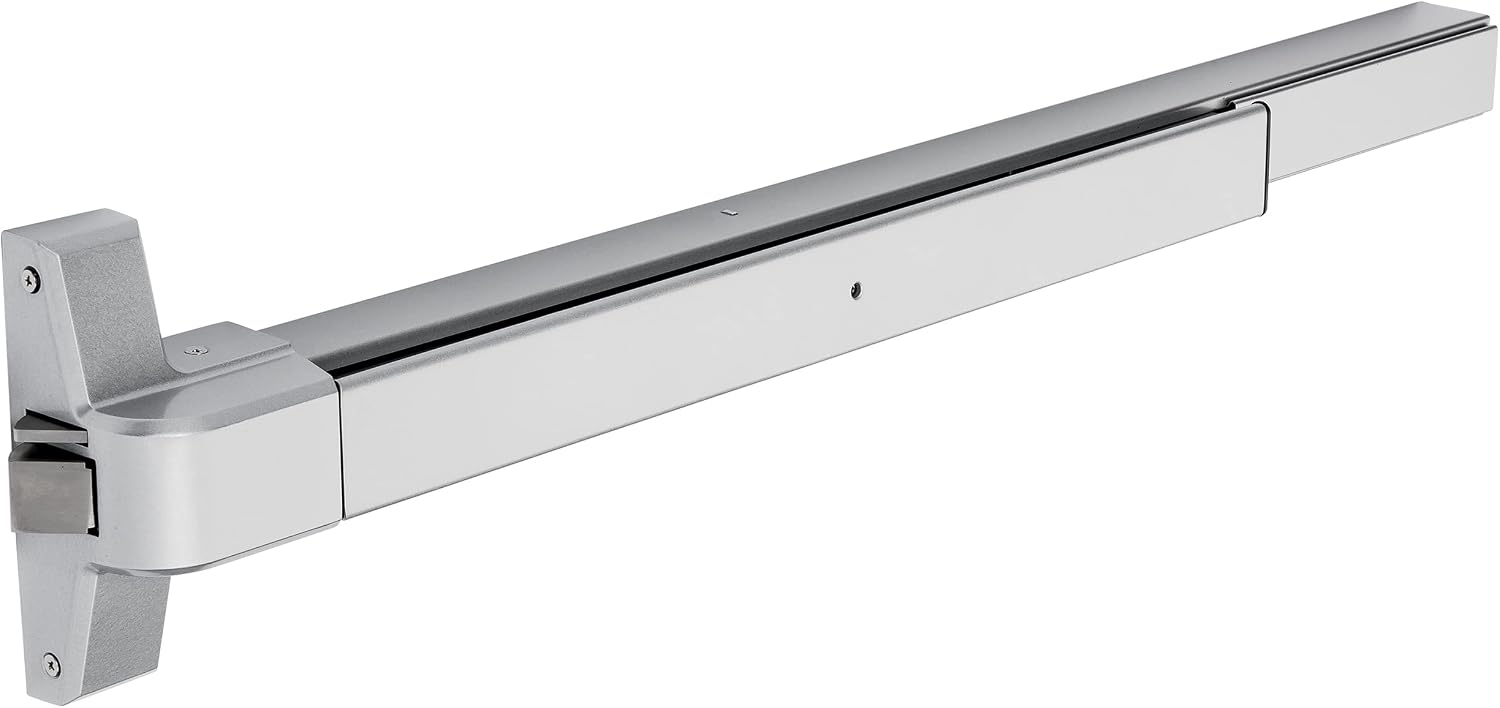 Dynasty Hardware Push Bar Panic Exit Device for Emergency Exit Doors, Aluminum Finish Commercial Panic Bar Door Handle, Push Bar for Exit Door