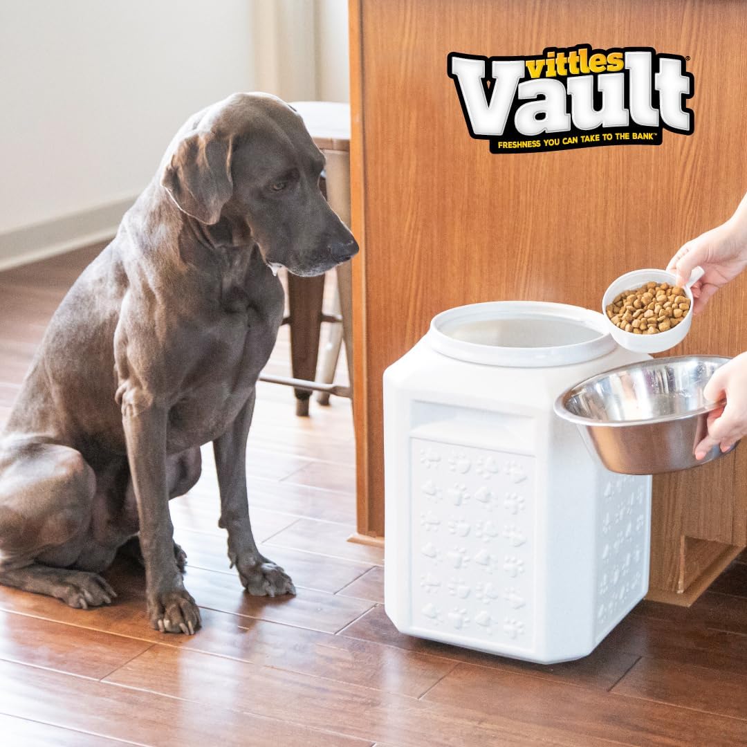 Gamma2 Vittles Vault Pet Food Storage Containers - Sealed Dog and Cat Food Storage Container, Fits up to 25lbs, Made in the USA - [12"L x 13.75"H] | Made in USA, 12 inch long by 13.75 inch tall, airtight lid keeps kibble fresh and pests out, a durable pa…