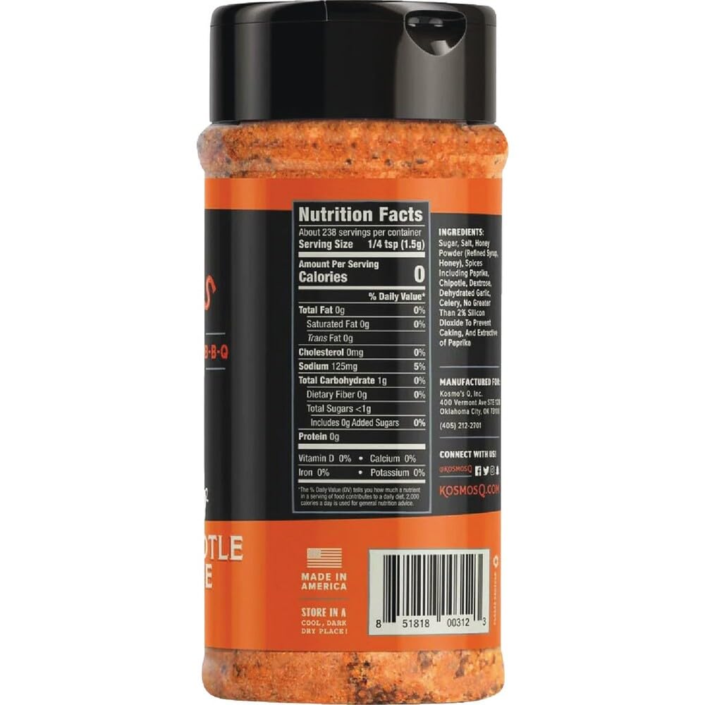 Kosmos Q Killer Bee Chipotle Honey BBQ Rub 12.6 oz.
