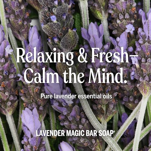 Dr. Bronner's Pure-Castile Magic Bar Soap - Made with Regenerative Organic Certified Oils - For Face, Body, Hair- Gentle on Sensitive Skin - Vegan Soap Bars for Men & Women - Lavender, 2 Pack, 5oz