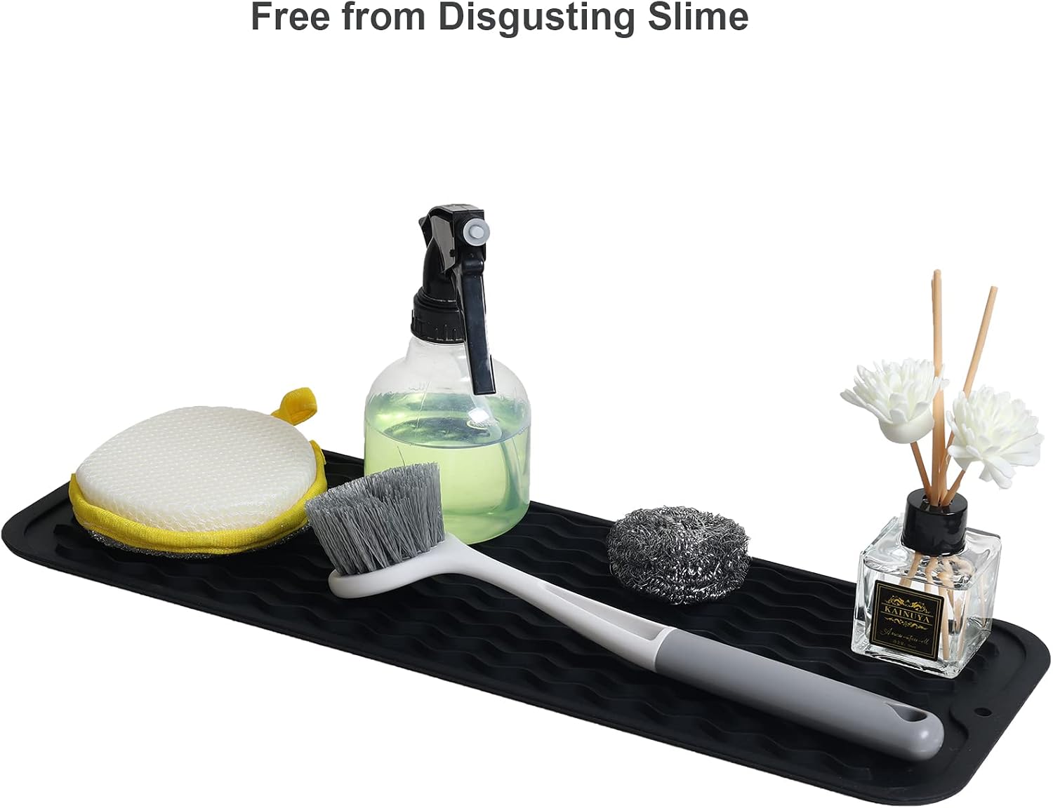ZLR Silicone Dish Drying Mat for Kitchen Counter, Eco-Friendly Fast Dry Dish Mat, Easy Clean Multi Usage Drying Matt, Heat Resistant Trivet
