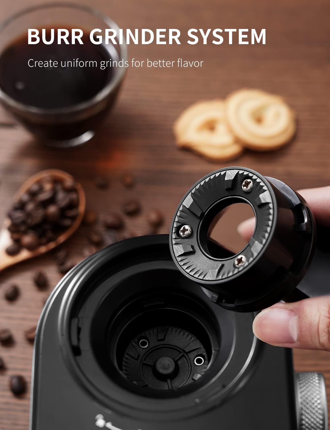 SHARDOR Electric Burr Coffee Grinder 2.0, Automatic Coffee Bean Grinder for Home Use