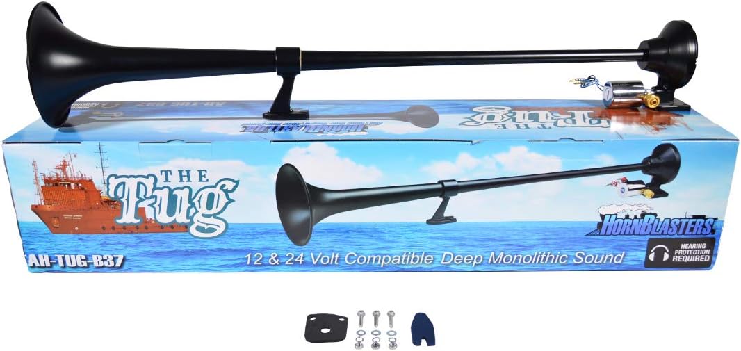 HornBlasters Tug 37 12/24 Volt Air Horn Only - Big Tugboat Sound
