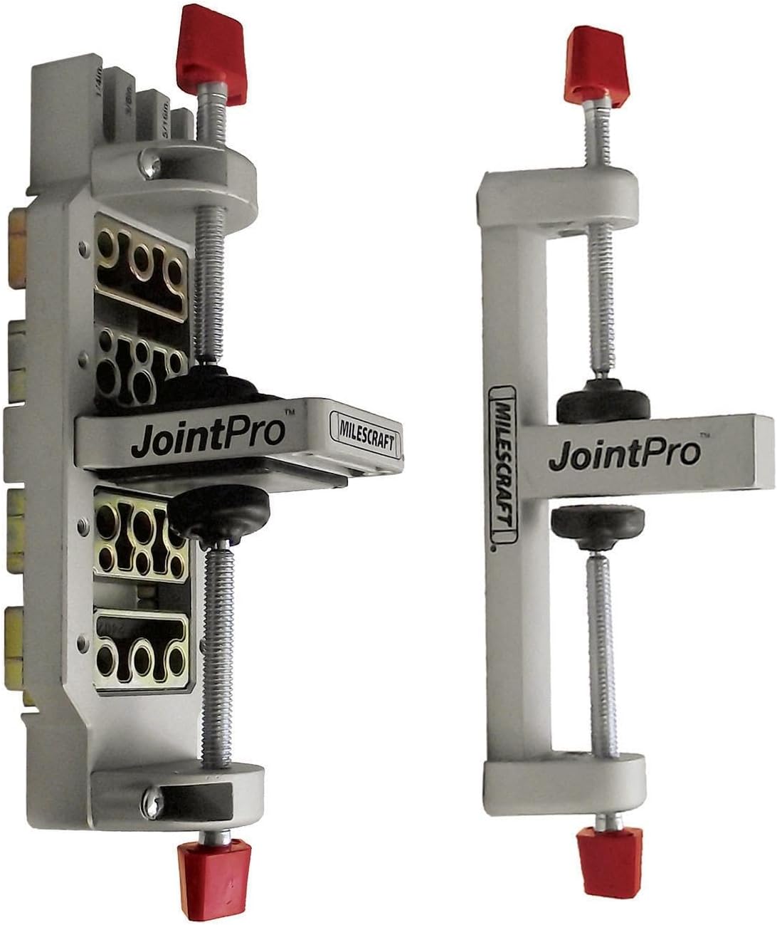 Milescraft 1311 Joint Pro Professional, Self-Clamping All Steel Doweling Jig - Professional Quality - Includes 4 Guide Bushings for 1/4 in.