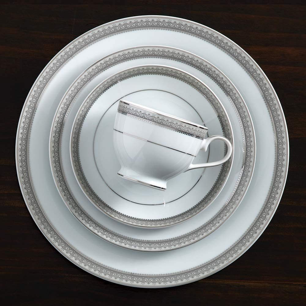 Mikasa Regent Bead 40-Piece Porcelain Dinnerware Set, Service for 8