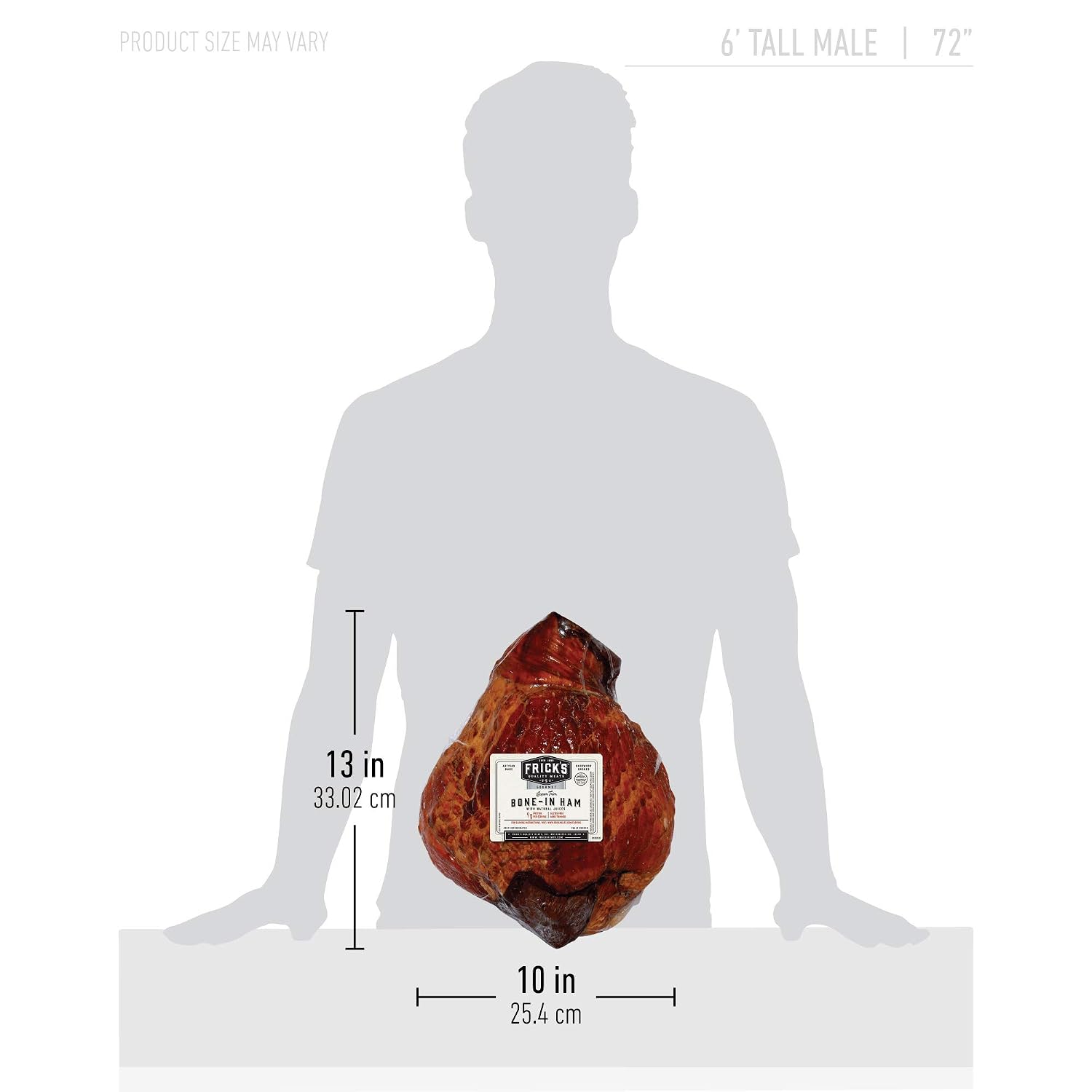 Frick's Supertrim Whole Bone-In Ham, Hickory Smoked