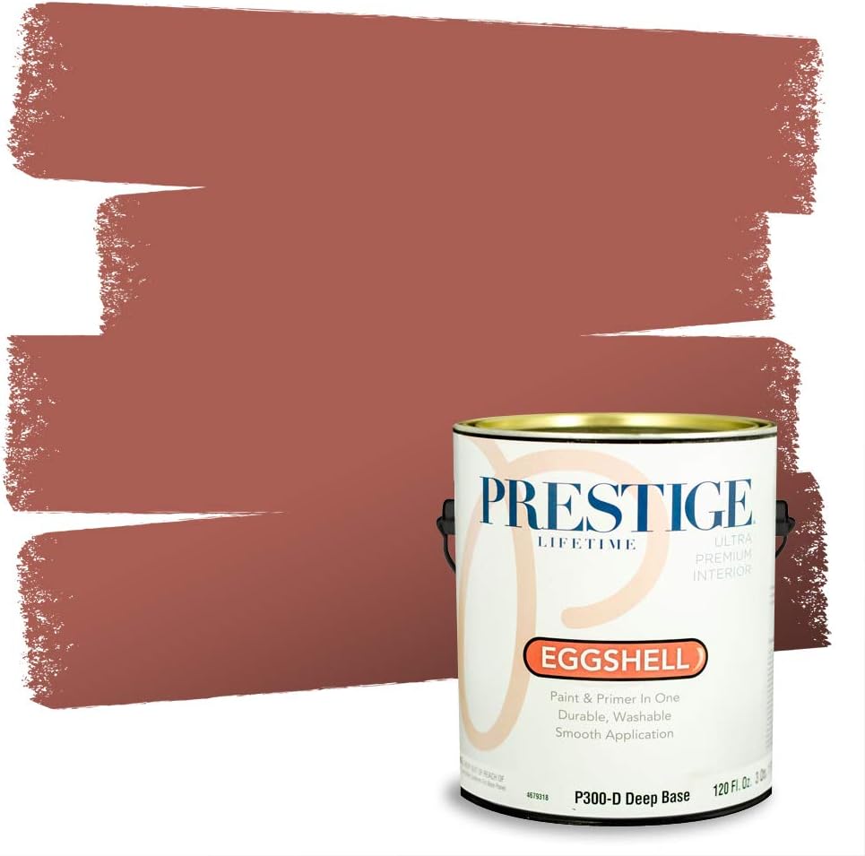 PRESTIGE Paints Exterior Paint and Primer In One, 1-Gallon, Satin, Comparable Match of Sherwin Williams* Grandeur Plum*