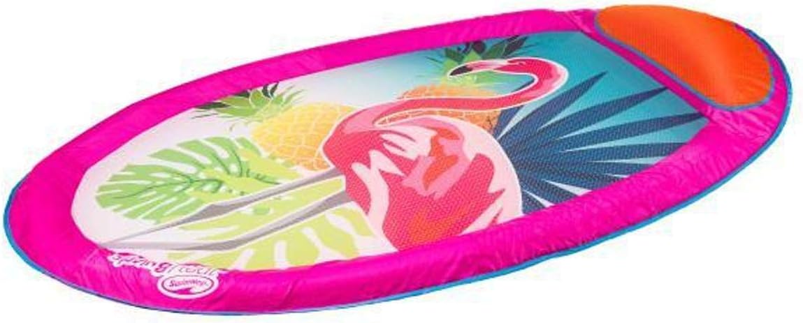 SwimWays Spring Float Pool Lounger - Pink Flamingo