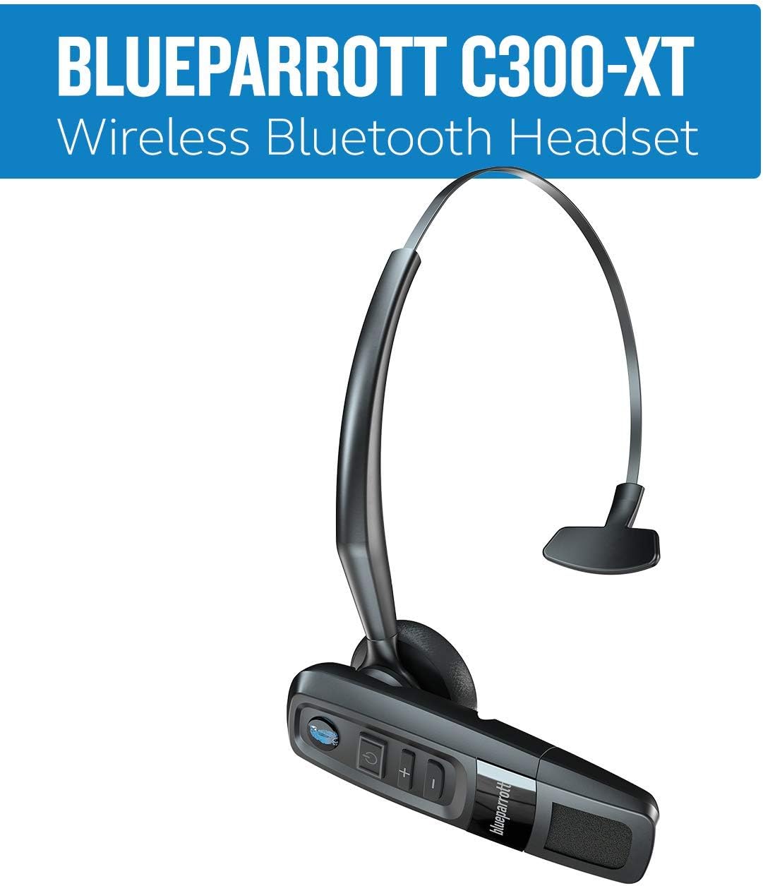 BlueParrott C300-XT Noise Canceling Bluetooth Headset (204200) (Renewed)