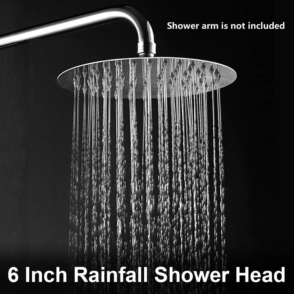 NearMoon Rain Shower Head, Ultra-Thin Design-Pressure Boosting, Awesome Some Experience, High Flow Stainless Steel Rainfall Head (10 Inch