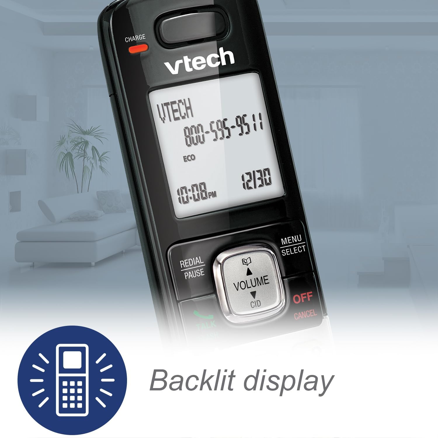 VTech CS6719-2 2-Handset Cordless Phone with Caller ID/Call Waiting, Handset Intercom & Backlit Display/Keypad, Silver